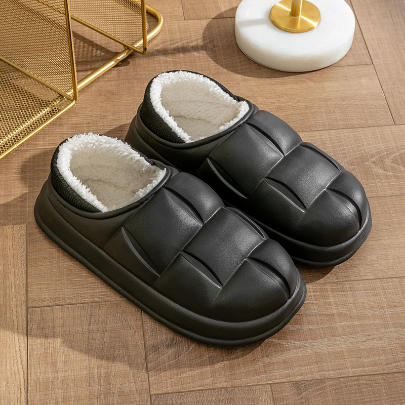 Fur Sports Slippers For Women Winter Outdoor Waterproof Plush Home Slippers Female Fashion Indoor Soft Warm Furry Shoes - Image 2