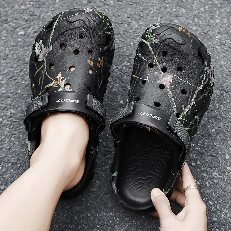 2025 Summer New Men's Slippers Outdoor Garden Clogs Male Casual Shoes Fashion Luxury Sandals Comfort Home Soft Slippers 40-45 - Image 5