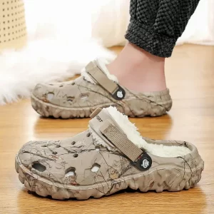 Winter Men Shoes Warm Furry Slippers Soft Home Shoe EVA Fluff Slides Casual Outdoor Fur Sandals Comfortable Plush CottonSlippers