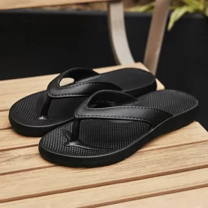 Men'S Flip-Flops Non-Slip Deodorant Summer Men'S Slippers Comfortable Flat Sandals Casual Women'S Beach Shoes Couple Slippers