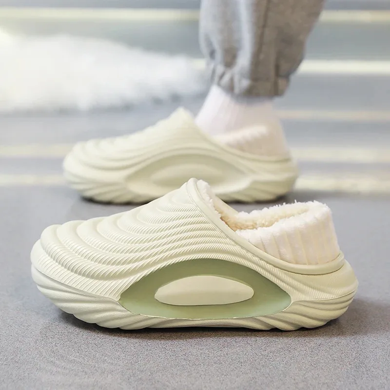 New Winter Men Women Warm Cotton Slippers Plush Flats Outdoor Indoor House Warm Shoes Male Non-slip Home Bedroom Cotton Slippes - Image 6