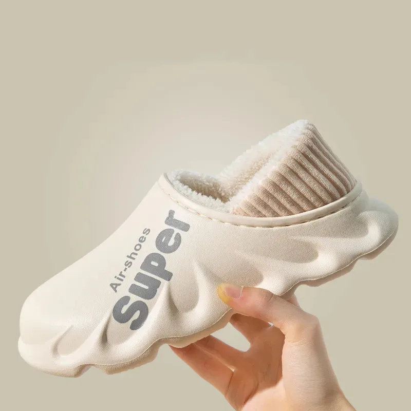 New Winter Men Warm Shoes Home Cotton Shoes Outdoor Waterproof Couple Snow Shoes Women Casual Shoes Indoor Slipper Bedroom Shoes - Image 3