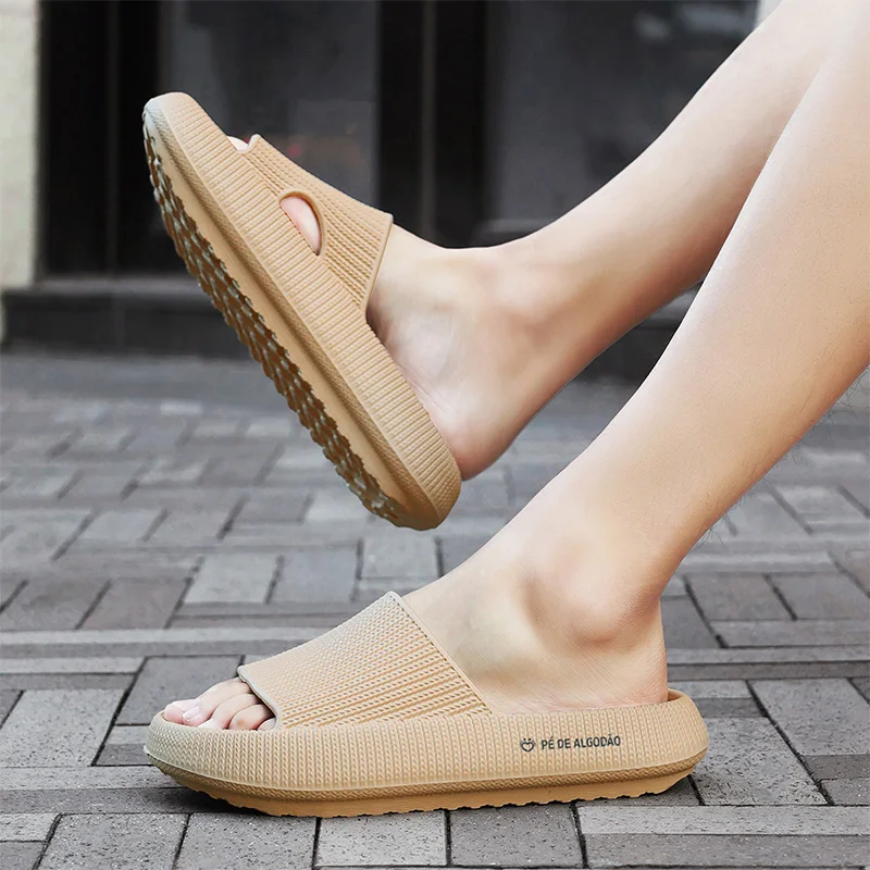 Thick Sole Soft Cloud Sole Massage Shower Shoes For Women Men Couples Waterproof Non-Slip Home Leisure Fashion Bathroom Slippers - Image 6