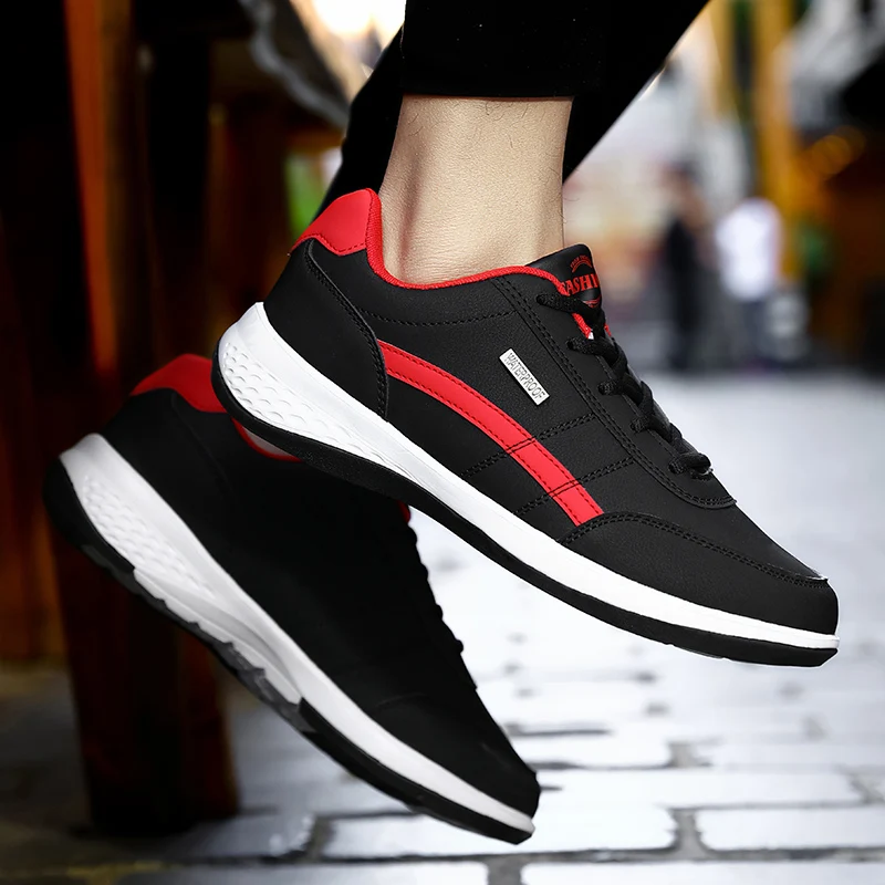 Men Shoes Spring Autumn Waterproof Walking Sneakers Leisure Male Leather Sports Shoes Non-Slip Footwear Tennis for Men - Image 3
