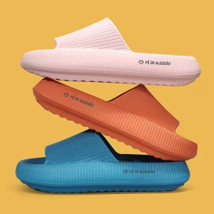 Thick Sole Soft Cloud Sole Massage Shower Shoes For Women Men Couples Waterproof Non-Slip Home Leisure Fashion Bathroom Slippers