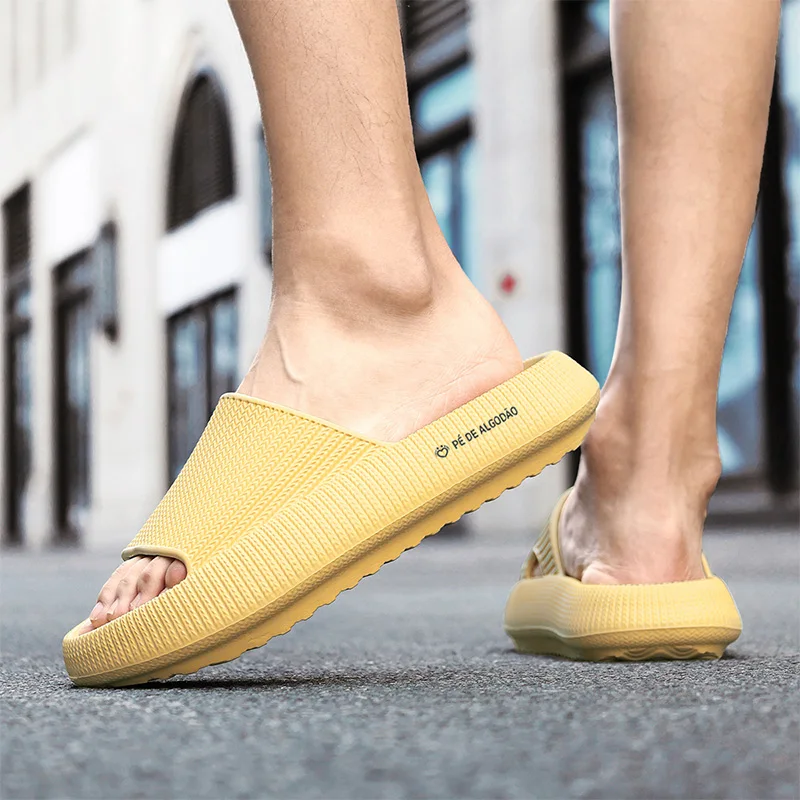 Thick Sole Soft Cloud Sole Massage Shower Shoes For Women Men Couples Waterproof Non-Slip Home Leisure Fashion Bathroom Slippers - Image 3