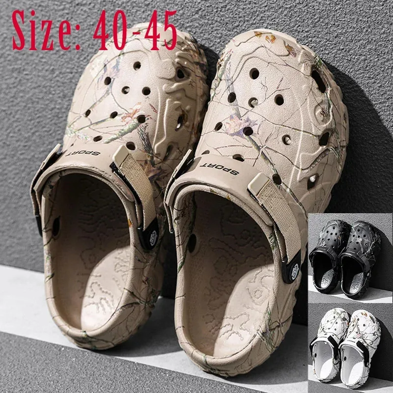 2025 Summer New Men's Slippers Outdoor Garden Clogs Male Casual Shoes Fashion Luxury Sandals Comfort Home Soft Slippers 40-45 - Image 2