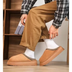 2025 Winter Warm Fluffy Woman Slippers Soft Bottom Non Slip Thick Plush Clogs Women Casual Platform House Indoor Shoes