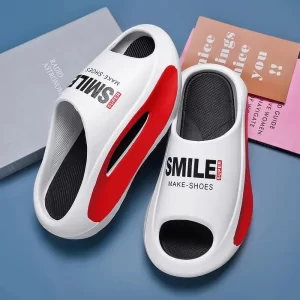 New Men Slippers Slides with a Sense High Aesthetic Value External Wear Anti Slip Thick Bottom, Beach Cool Slippers for Men