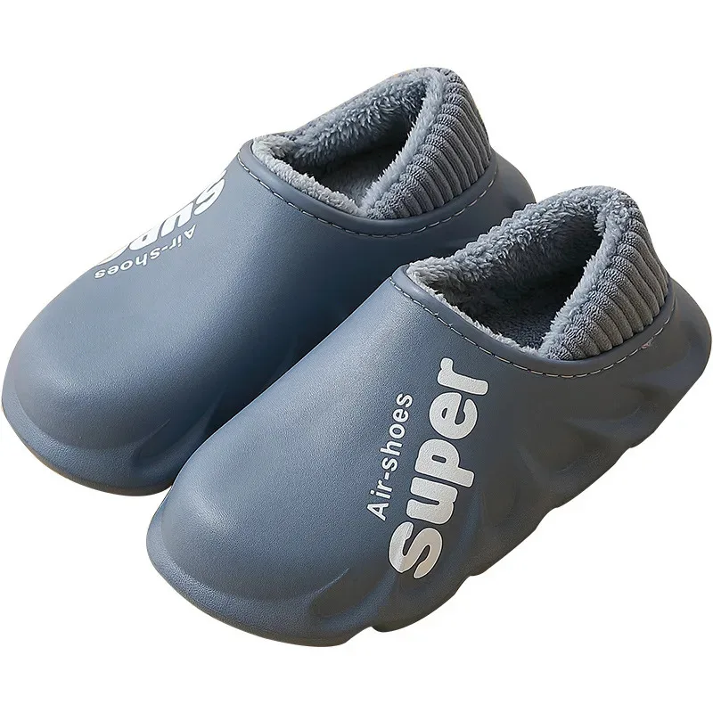 2025 New Winter Fluffy Men cotton Shoes Fashion Plush Sport Sandals Men Soft Non-Slip Outdoor Waterproof Shoes Cotton Slippers - Image 6